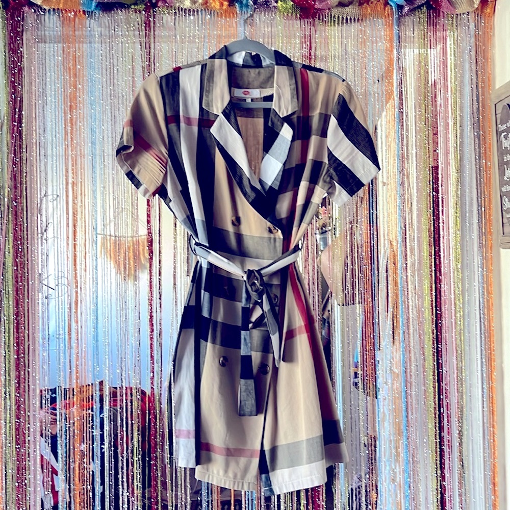 Plaid business work dress